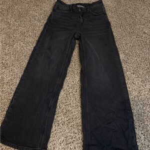 Quince Black Wide-Leg Denim Jeans